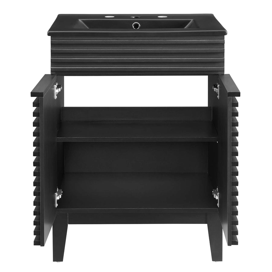 Vera 24" Bathroom Vanity in Black Black