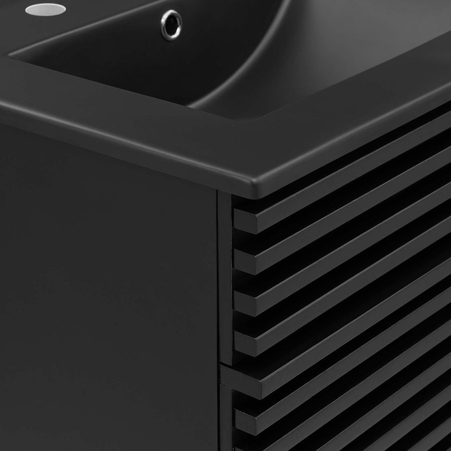 Vera 24" Bathroom Vanity in Black Black