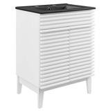 Vera 24" Bathroom Vanity in White Black