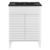 Vera 24" Bathroom Vanity in White Black
