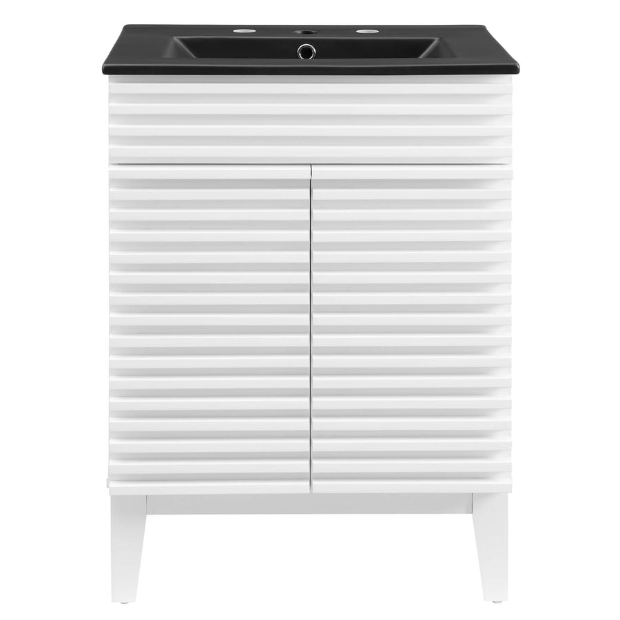 Vera 24" Bathroom Vanity in White Black