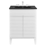 Vera 24" Bathroom Vanity in White Black