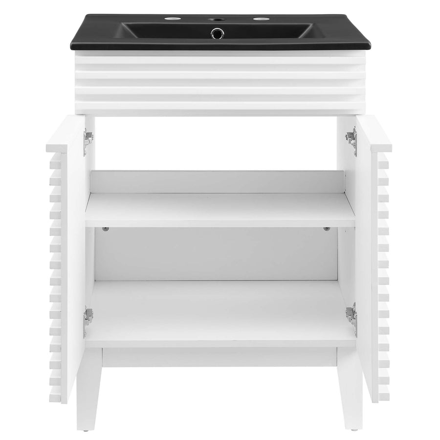 Vera 24" Bathroom Vanity in White Black