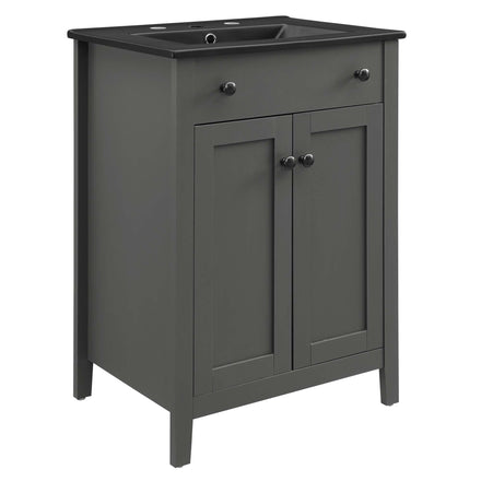 Nantucket 24" Bathroom Vanity in Gray Black