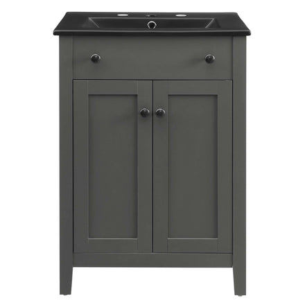 Nantucket 24" Bathroom Vanity in Gray Black