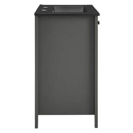 Nantucket 24" Bathroom Vanity in Gray Black