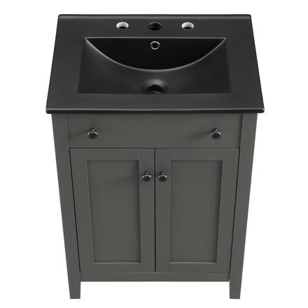 Nantucket 24" Bathroom Vanity in Gray Black