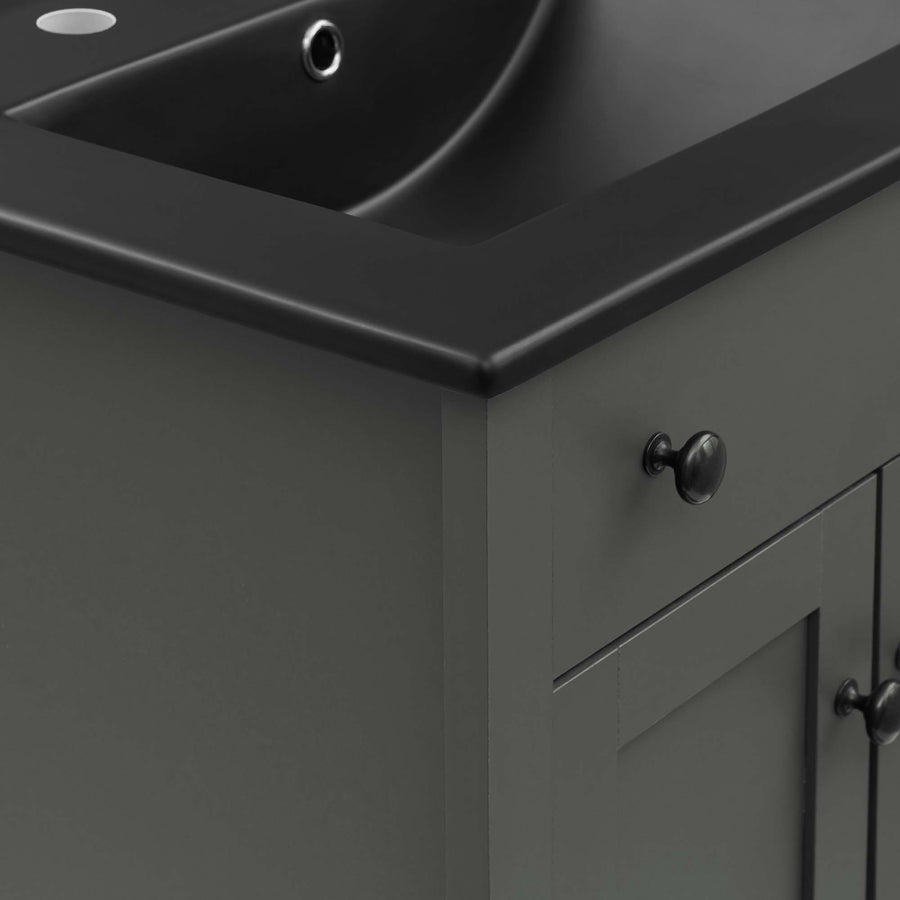Copal 24" Bathroom Vanity in Gray Black