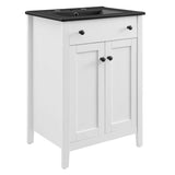 Copal 24" Bathroom Vanity in White Black