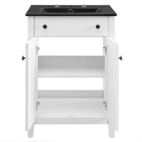 Copal 24" Bathroom Vanity in White Black