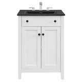 Copal 24" Bathroom Vanity in White Black