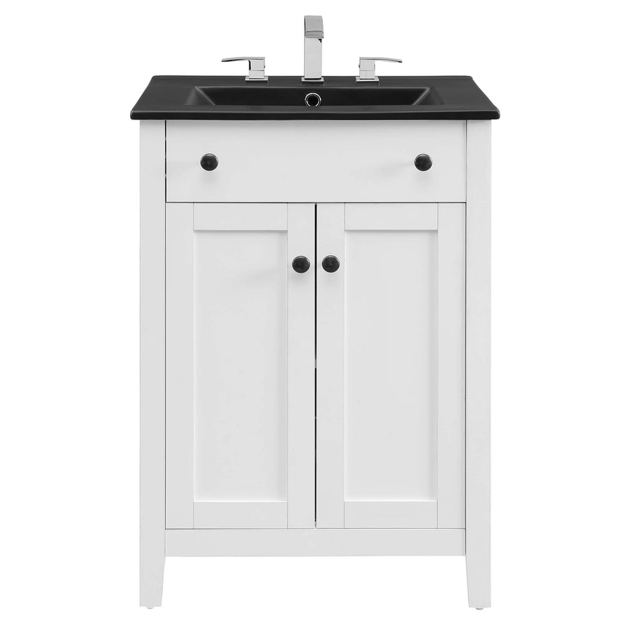 Copal 24" Bathroom Vanity in White Black