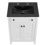 Copal 24" Bathroom Vanity in White Black
