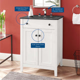 Copal 24" Bathroom Vanity in White Black