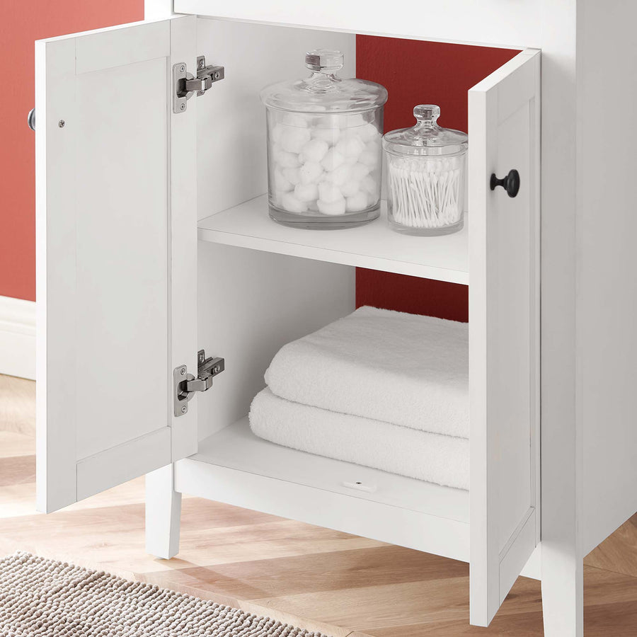 Copal 24" Bathroom Vanity in White Black