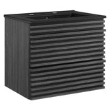 Vera 24" Wall-Mount Bathroom Vanity in Charcoal Black