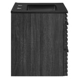 Vera 24" Wall-Mount Bathroom Vanity in Charcoal Black
