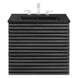 Vera 24" Wall-Mount Bathroom Vanity in Charcoal Black