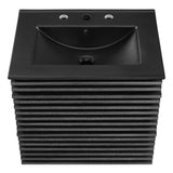 Vera 24" Wall-Mount Bathroom Vanity in Charcoal Black