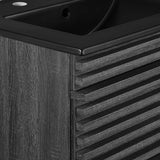 Vera 24" Wall-Mount Bathroom Vanity in Charcoal Black