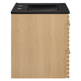Vera 24" Wall-Mount Bathroom Vanity in Oak Black