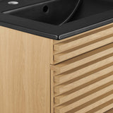 Vera 24" Wall-Mount Bathroom Vanity in Oak Black