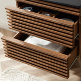 Vera 24" Wall-Mount Bathroom Vanity in Walnut Black