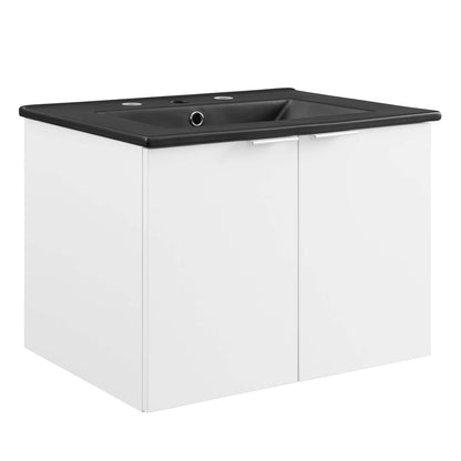 Maybelle 24" Wall-Mount Bathroom Vanity by Furniture For America