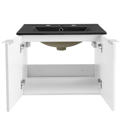 Maybelle 24" Wall-Mount Bathroom Vanity by Furniture For America