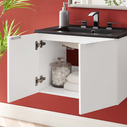 Maybelle 24" Wall-Mount Bathroom Vanity by Furniture For America