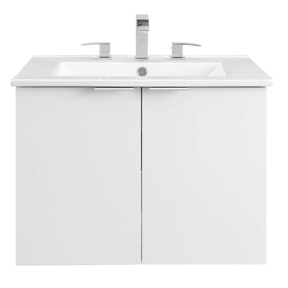 Maybelle 24" Wall-Mount Bathroom Vanity by Furniture For America