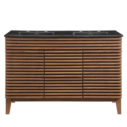 Render 48" Double Sink Bathroom Vanity by Furniture For America