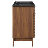Vera 48" Double Sink Bathroom Vanity in Walnut Black