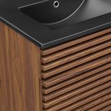 Vera 48" Double Sink Bathroom Vanity in Walnut Black