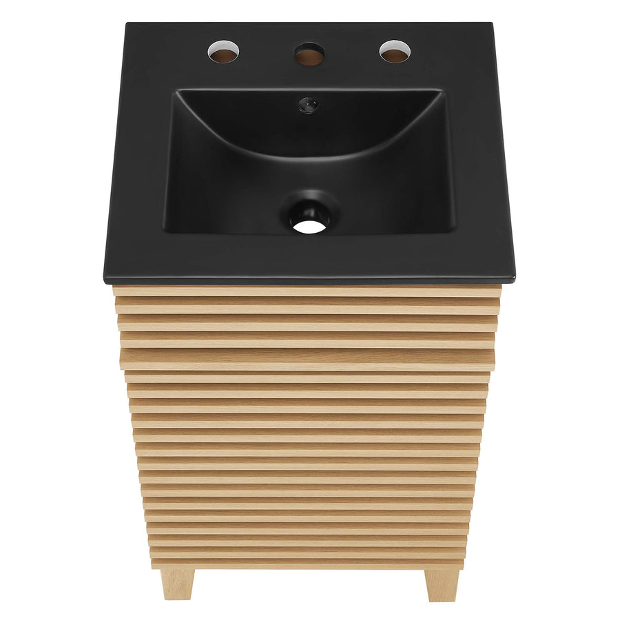 Vera 18" Bathroom Vanity in Oak Black