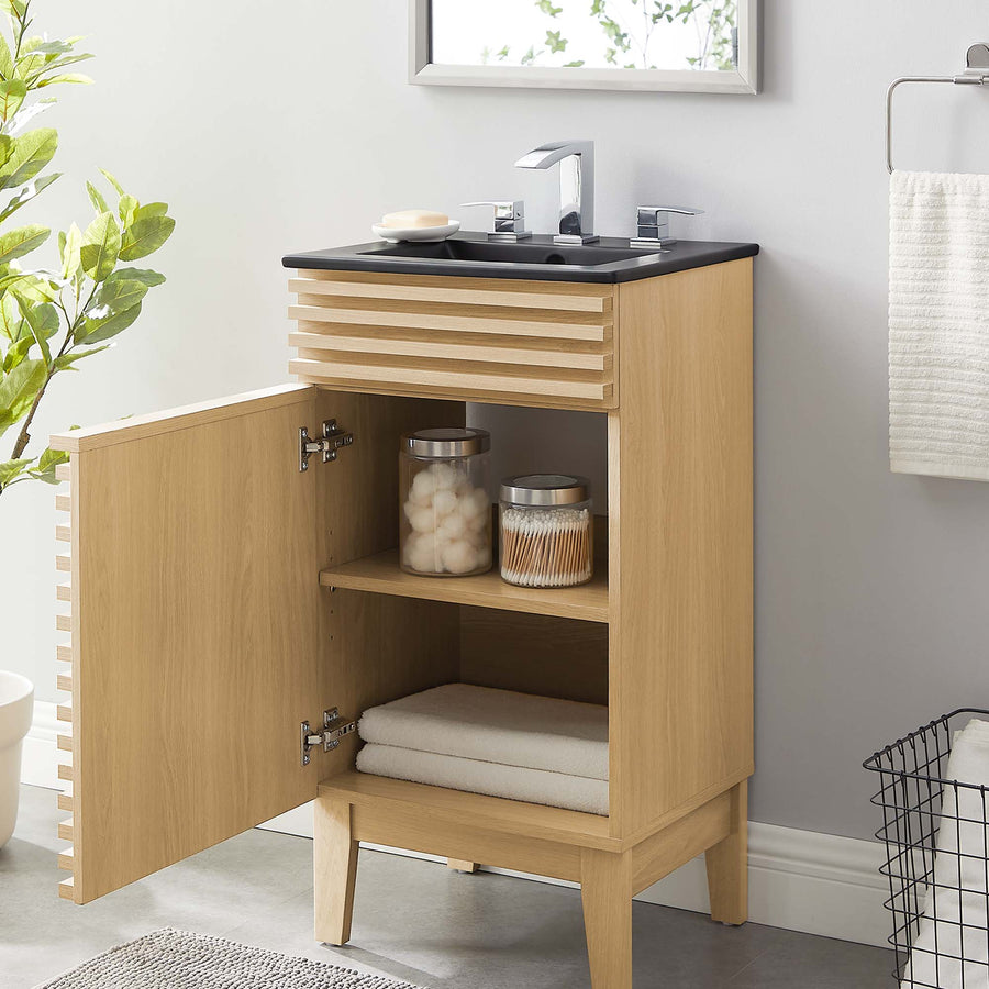 Vera 18" Bathroom Vanity in Oak Black