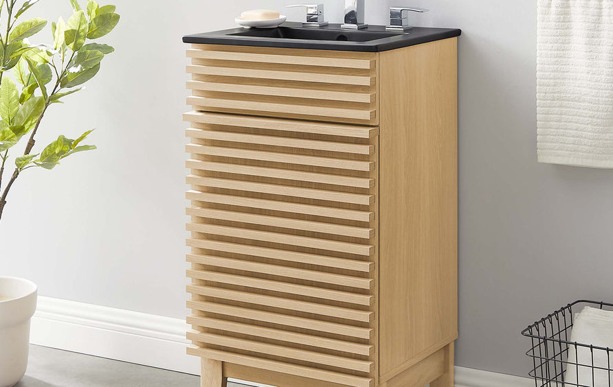 Vera 18" Bathroom Vanity in Oak Black
