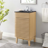 Vera 18" Bathroom Vanity in Oak Black