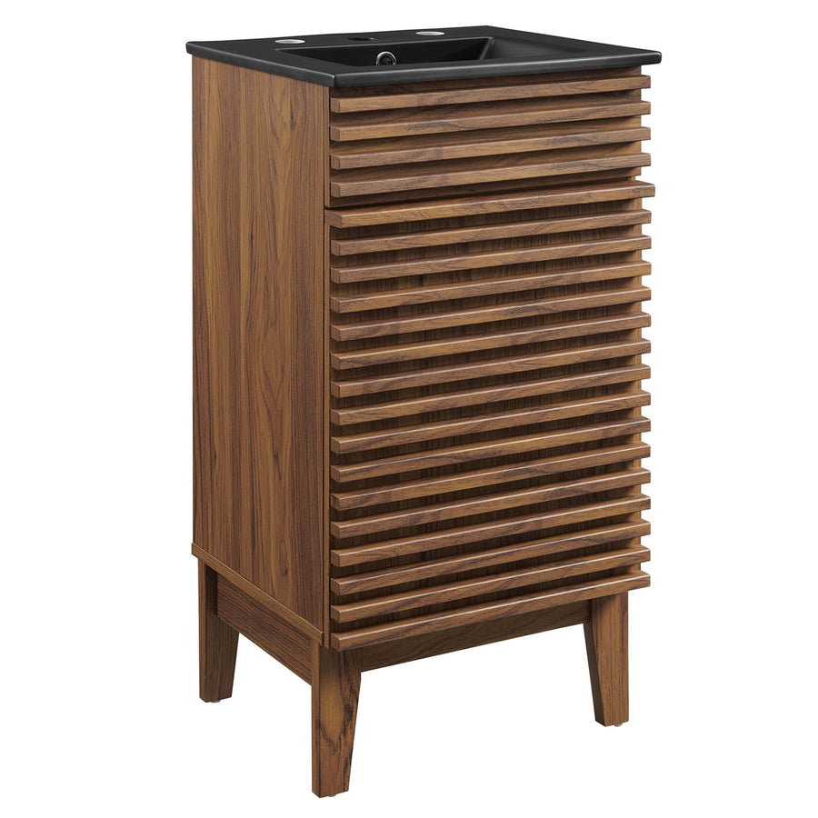 Vera 18" Bathroom Vanity in Walnut Black