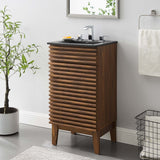Vera 18" Bathroom Vanity in Walnut Black