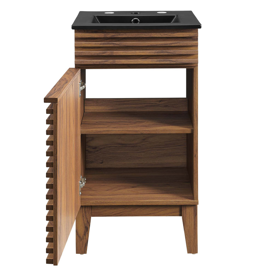 Vera 18" Bathroom Vanity in Walnut Black