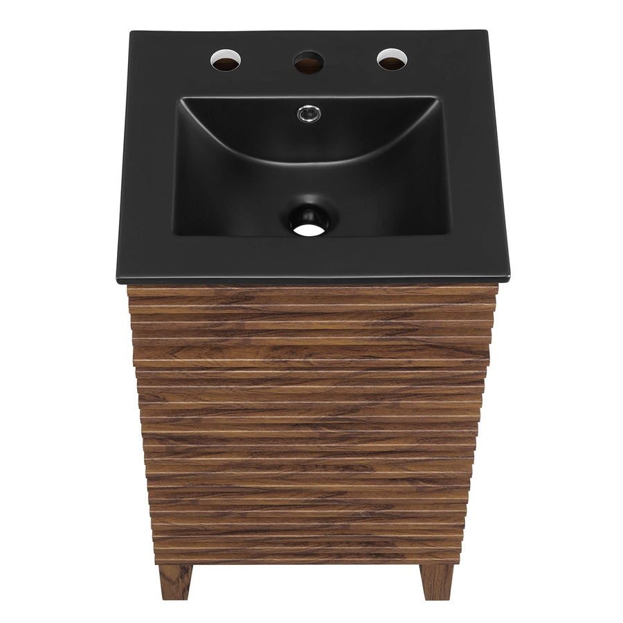 Vera 18" Bathroom Vanity in Walnut Black