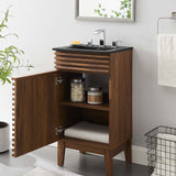 Vera 18" Bathroom Vanity in Walnut Black