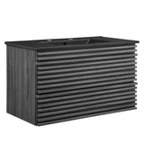 Vera 36" Wall-Mount Bathroom Vanity in Charcoal Black