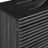 Vera 36" Wall-Mount Bathroom Vanity in Charcoal Black