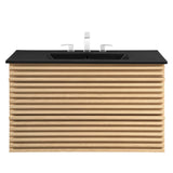 Vera 36" Wall-Mount Bathroom Vanity in Oak Black