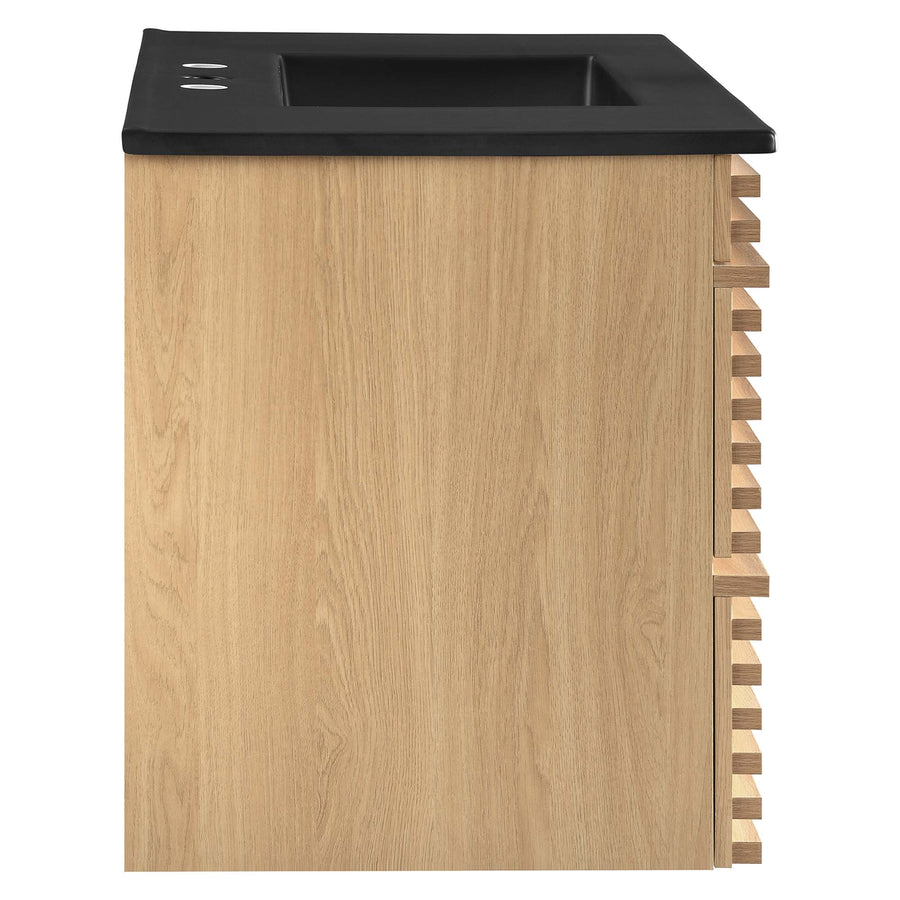 Vera 36" Wall-Mount Bathroom Vanity in Oak Black