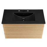 Vera 36" Wall-Mount Bathroom Vanity in Oak Black