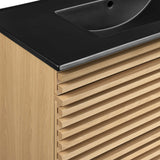 Vera 36" Wall-Mount Bathroom Vanity in Oak Black