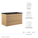Vera 36" Wall-Mount Bathroom Vanity in Oak Black